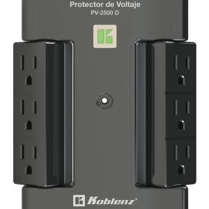 Protector de voltaje, 2500 VA /2000 W, 6 cont KOBLENZ PV-2500 D, Negro, 2500 VA, 2000 W