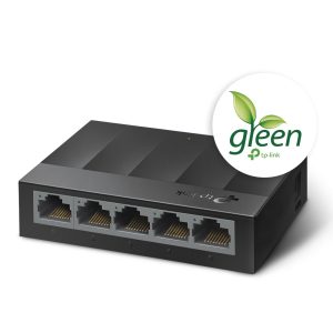SWITCH DE 5 PUERTOS GIGABIT PARA ESCRITORIO TP-LINK LS1005G PLUG AND PLAY Y GREEN ETHERNET