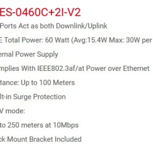 SWITCH POE POES-0460C+2I-V2
