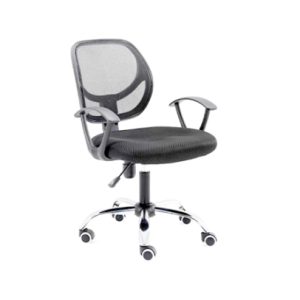 Silla Secretarial NEXTEP NE-650S Altura Ajustable y Reclinable Giratoria y Cromada, Color Negro