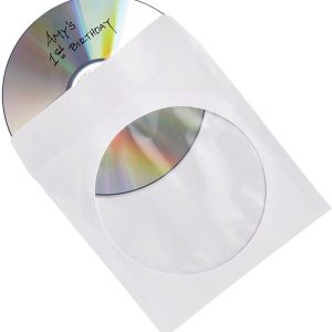 Sobre de papel para CD/DVD con ventana transparente VERBATIM 49976 paquete con 100 piezas