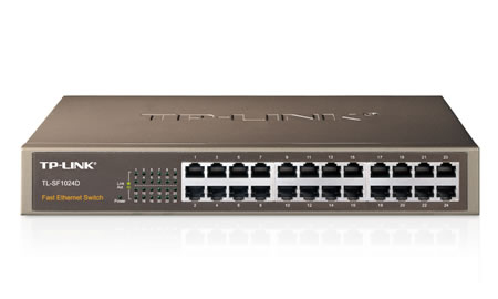 Switch TP-LINK TL-SF1024D, Plata, 24 puertos