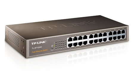 Switch TP-LINK TL-SF1024D, Plata, 24 puertos