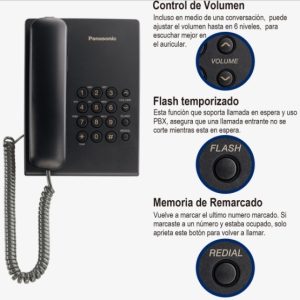 Teléfono Analógico PANASONIC KX-TS500MEB