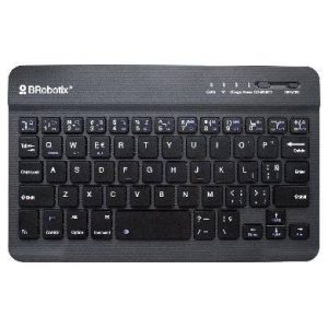 Teclado Inalámbrico, Bluetooth, MINI, Portable, Batería Recargabe, duración hasta 72h, P/Portátil, Tablet y Celular, Español, Negro, 6006436 BROBOTIX