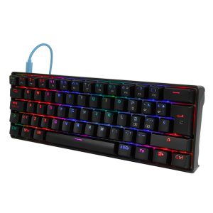 Teclado Mecánico GAME FACTOR KBG560-BL, USB, Negro