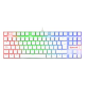 Teclado Mecánico Redragon Kumara White RGB Red Switch