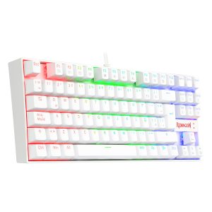 Teclado Mecánico Redragon Kumara White RGB Red Switch