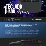 Teclado ONE HANDRGB ATHERIS NACEB TECHNOLOGY NA-0938
