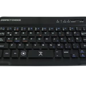 Teclado PERFECT CHOICE , Negro, Inalámbrico, Bluetooth