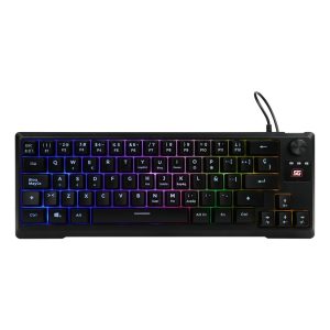 Teclado Vorago Start The Game KB-506 Tkl Factor 65%, Rgb, Rueda Multimedia, Alámbrico, Anti Ghosting, Usb Negro