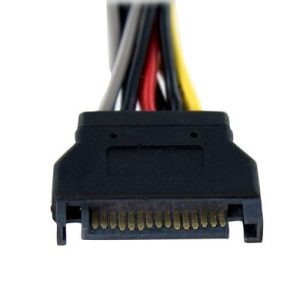 CABLE SATA P/CORRIENTE DOBLE A.6 BROBOTIX 180824, 0,15 m, Hembra/hembra