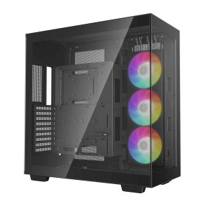 Gabinete Deepcool R-CH780, mini ATX; E-ATX, GPU de hasta 480 mm. Capacidad 9 ventiladores de 120mm o 140mm. 3 radiadores de 420mm. USB3.0×4 Audio×1, Tipo-C