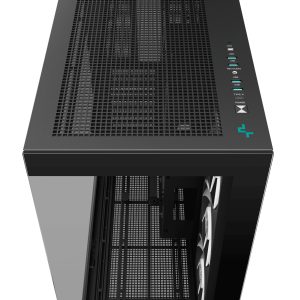 Gabinete Deepcool R-CH780, mini ATX; E-ATX, GPU de hasta 480 mm. Capacidad 9 ventiladores de 120mm o 140mm. 3 radiadores de 420mm. USB3.0×4 Audio×1, Tipo-C