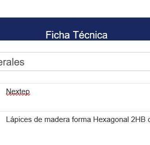 Lápiz Hexagonal de Madera numero 2 Nextep NE-028 con 12 piezas