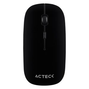 Mouse ACTECK Inalámbrico 2.4 GHZ 1600 DPI 3 LVLS WINDOWS-LINUX-MAC OS SLIM Negro OPTIMIZE MI210