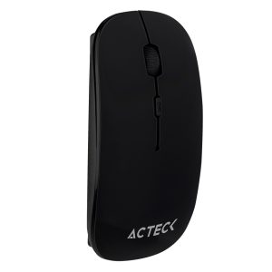 Mouse ACTECK Inalámbrico 2.4 GHZ 1600 DPI 3 LVLS WINDOWS-LINUX-MAC OS SLIM Negro OPTIMIZE MI210