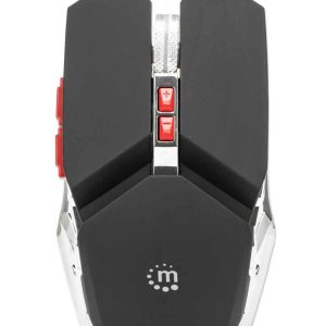 Mouse Óptico Gaming MANHATTAN 179348, Juego, Óptico, 3200 DPI, Negro