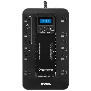 No-Break CyberPower EC850LCD, 850 VA, 510 W, 8 h, Negro, Hogar y Oficina