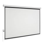 Pantalla de Proyección Eléctrica de Colgar MSE-154, MULTIMEDIA SCREEN, 1.54x1.54m. 86 pulgadas diagonales. Incluye C.R. Inalámbrico y alámbrico