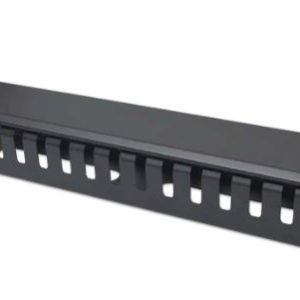 716062 Organizador de Cable para Montaje en Rack de 19 pulgadas, 2Unidades con Cubierta, Negro.Diseñado para instalación en rack de 19