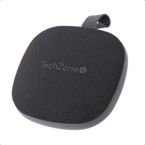 Bocina Bluetooth Portátil TECHZONE TZSP01 TWS, Negro, Alcance 10mts, Resistente al agua IPX7, Duración en uso 7hrs.
