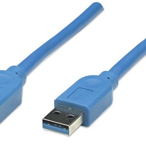 Cable de Extensión USB de Súper Velocidad (322379) Manhattan USB 3.2 Gen 1, A Macho / A Hembra, soporta velocidades de hasta 5 Gbps