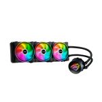 Enfriador liquido XPG LEVANTE X 360. Tres vent. ARGB 120 mm. Radiador aluminio 360mm. Intel: LGA 1700, 1200, 115x y AMD: AM5, AM4. LEVANTEX360-BKCWW