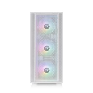 Gabinete THERMALTAKE H570 TG Snow Mid Tower, Mid-Torre, Gabinete, Mini ITX hasta E-ATX, Color blanco