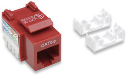 Jack INTELLINET, RJ-45, Femenino, Rojo, De plástico