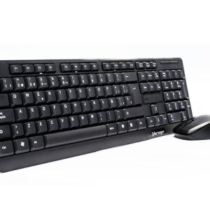 KIT TECLADO Y MOUSE VORAGO KM-302 INALAMBRICO NEGRO
