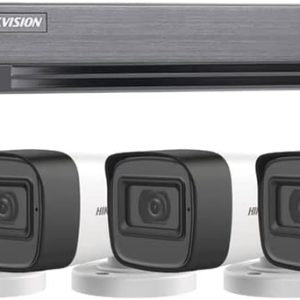 (MICRÓFONO INTEGRADO) KIT TURBOHD 5 Megapixel / DVR 4 Canales / 4 Cámaras Bala con Micrófono Integrado