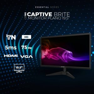 Monitor ACTECK AC-939409, 19.5 pulgadas, 250 cd / m², 1600 x 900 Pixeles, 5 ms, Negro