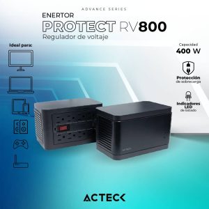 Regulador de Voltaje ENERTON PROTECT RV800 ACTECK Advance Series