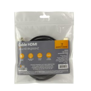 Cable HDMI 2.1 8K Negro 2m PERFECT CHOICE PC-101703, Negro