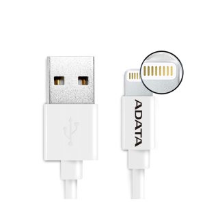 Cable Lightning ADATA AMFIPL-1M-CWH ADATA AMFIPL-1M-CWH, USB, Lightning, Blanco