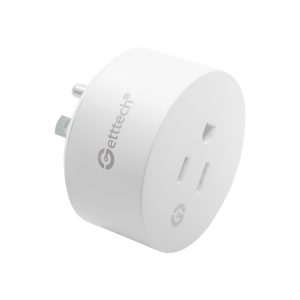 Enchufe Inteligente GETTTECH GSW-71002, Inalámbrico, Wi-Fi, Blanco, 110V-125V