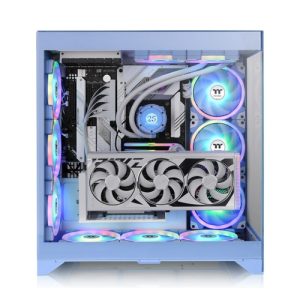 Gabinete THERMALTAKE CA-1Y3-00MFWN-00, Midi-Tower, PC, Vidrio, SPCC, ATX, EATX, micro ATX, Mini-ITX, Azul