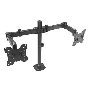 SOPORTE PARA MONITOR DOBLE BRAZO NEGRO. STGASOP1B