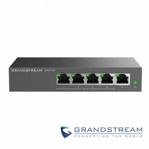 Switch No Administrable de 5 puertos Gigabit con 4 puertos Poe hasta 60W de salida, compatible con GWN Cloud , carcasa metalica