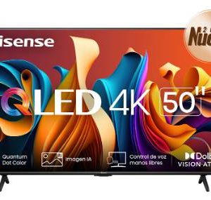 Televisor Hisense 50QD6N, 50 pulgadas, QLED, QUANTUM DOT, 4K UHD, 3840 x 2160 Pixeles, GOOGLE SMART TV