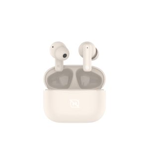 AUDIFONOS IN-EAR NTWS-103 BLUETOOTH 5.3 TWS SUPER BASS MANOS LIBRES HASTA 5 HRS DE DURACIÓN, 4 INDICADORES DE CARGA EN DOCK, BEIGE