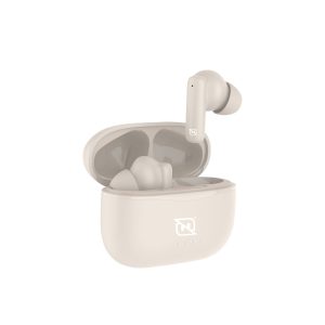 AUDIFONOS IN-EAR NTWS-103 BLUETOOTH 5.3 TWS SUPER BASS MANOS LIBRES HASTA 5 HRS DE DURACIÓN, 4 INDICADORES DE CARGA EN DOCK, BEIGE