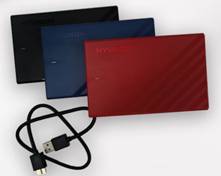 DISCO DURO EXTERNO HYUNDAI 500GB 2.5 USBá ROJO 500HYNRED CABLE DE TRANSFERENCIA INCLUIDO