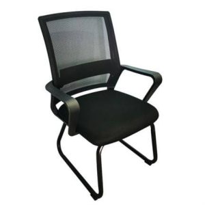 Silla de Visita Nextep NE-652N con Descansabrazos Tela/Malla color negro