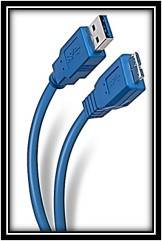 CABLE P/DISPOSITIVOS USB MICRO-B DE SUPERVELOCIDAD 5 GBPS, USB 3.0 A MACHO A USB MICRO B-MACHO, 1.8M, AZUL, BROBOTIX 364126