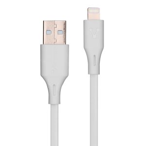 Cables USB VORAGO CAB-L01W, USB A, Lightning, 1 m, Blanco
