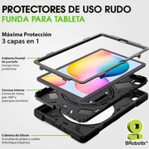 FUNDA PROTECTOR C/CORREA, USO RUDO, GIRO 360º, P/SURFACE GO, GO2, GO3, GO4 BROBOTIX 6005361