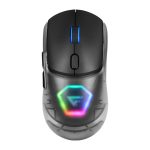 MOUSE GAME FACTOR MOW700-BK, CARCASAS INTERCAMBIABLES, 2.4G+BT, PIXART 3395, 26,000 DPI, RGB, NEGRO