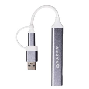 NACEB Hub Usb-C/A A 4 Puertos 1*Usb 3.0, 3*Usb2.0 NA-0124